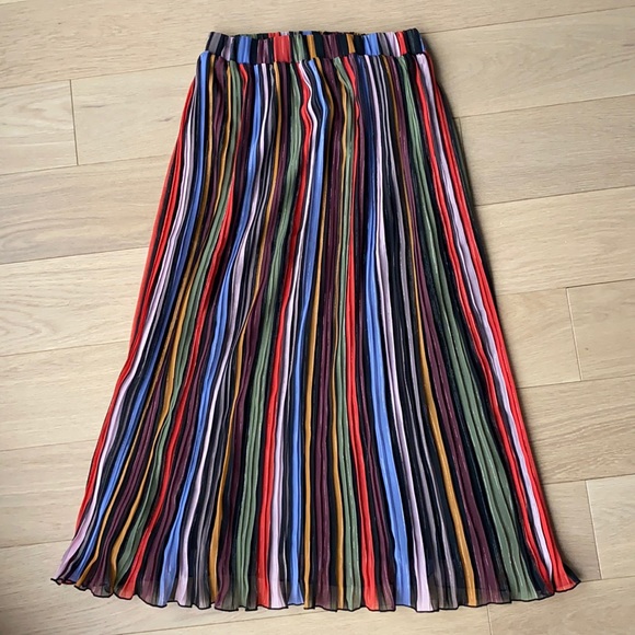 LAIA Anthropologie 🌈 rainbow striped midi skirt - Picture 2 of 3